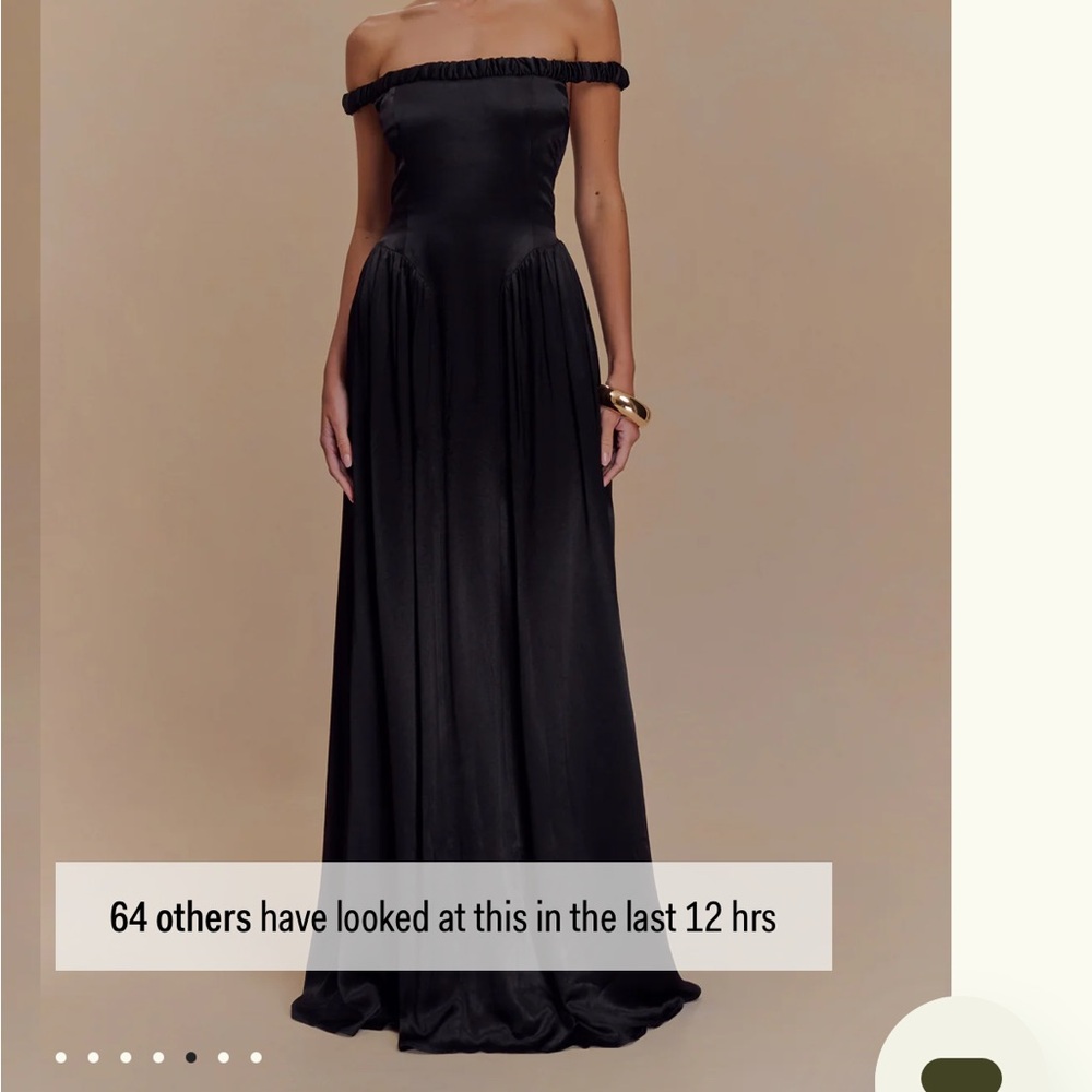 Meshki Black Strapless Gown - Picture 4 of 4